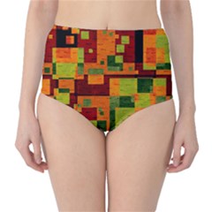 Background Graphic Beautiful Wallpaper Classic High-waist Bikini Bottoms