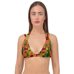 Background Graphic Beautiful Wallpaper Double Strap Halter Bikini Top