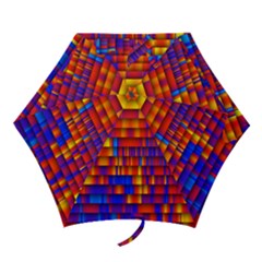 Geometric Pattern Colorful Fluorescent Background Mini Folding Umbrellas by Jancukart