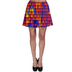 Geometric Pattern Colorful Fluorescent Background Skater Skirt by Jancukart