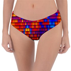 Geometric Pattern Colorful Fluorescent Background Reversible Classic Bikini Bottoms by Jancukart