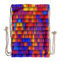 Geometric Pattern Colorful Fluorescent Background Drawstring Bag (large)