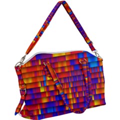 Geometric Pattern Colorful Fluorescent Background Canvas Crossbody Bag