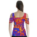 Geometric Pattern Colorful Fluorescent Background Butterfly Sleeve Cutout Tee  View2