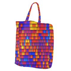 Geometric Pattern Colorful Fluorescent Background Giant Grocery Tote