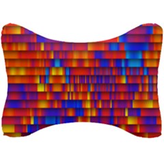 Geometric Pattern Colorful Fluorescent Background Seat Head Rest Cushion