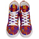 Geometric Pattern Colorful Fluorescent Background Men s Hi-Top Skate Sneakers View1