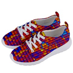 Geometric Pattern Colorful Fluorescent Background Women s Lightweight Sports Shoes