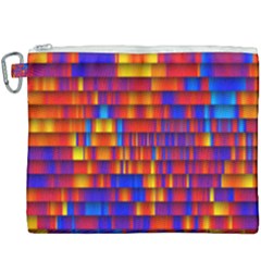 Geometric Pattern Colorful Fluorescent Background Canvas Cosmetic Bag (xxxl) by Jancukart