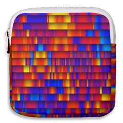 Geometric Pattern Colorful Fluorescent Background Mini Square Pouch by Jancukart