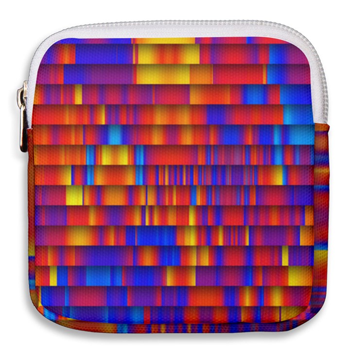 Geometric Pattern Colorful Fluorescent Background Mini Square Pouch