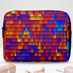 Geometric Pattern Colorful Fluorescent Background Make Up Pouch (large) by Jancukart