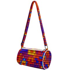 Geometric Pattern Colorful Fluorescent Background Mini Cylinder Bag