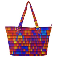 Geometric Pattern Colorful Fluorescent Background Full Print Shoulder Bag