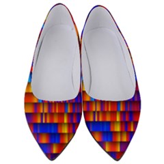 Geometric Pattern Colorful Fluorescent Background Women s Low Heels