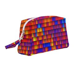 Geometric Pattern Colorful Fluorescent Background Wristlet Pouch Bag (medium) by Jancukart