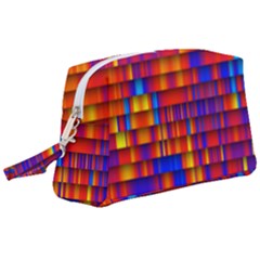 Geometric Pattern Colorful Fluorescent Background Wristlet Pouch Bag (large)