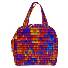 Geometric Pattern Colorful Fluorescent Background Boxy Hand Bag