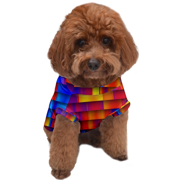 Geometric Pattern Colorful Fluorescent Background Dog T-Shirt