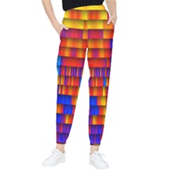 Geometric Pattern Colorful Fluorescent Background Women s Tapered Pants by Jancukart