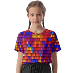 Geometric Pattern Colorful Fluorescent Background Kids  Basic Tee by Jancukart