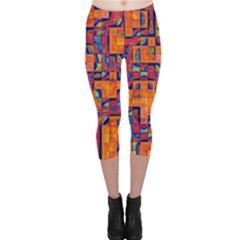 Background Graphic Beautiful Wallpaper Art Abstract Capri Leggings 