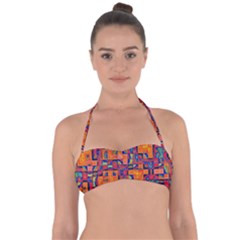 Background Graphic Beautiful Wallpaper Art Abstract Halter Bandeau Bikini Top