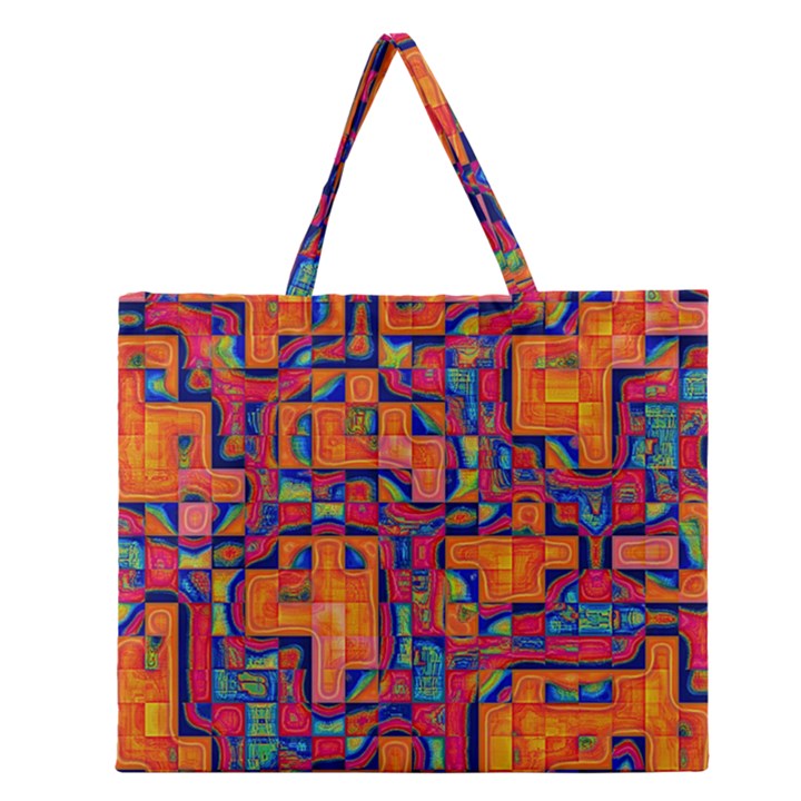 Background Graphic Beautiful Wallpaper Art Abstract Zipper Large Tote Bag