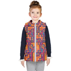 Background Graphic Beautiful Wallpaper Art Abstract Kids  Hooded Puffer Vest