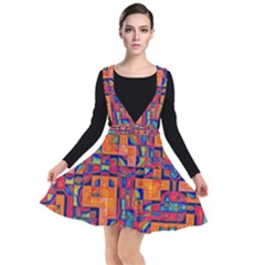 Background Graphic Beautiful Wallpaper Art Abstract Plunge Pinafore Dress