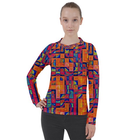 Background Graphic Beautiful Wallpaper Art Abstract Women s Pique Long Sleeve Tee by Jancukart