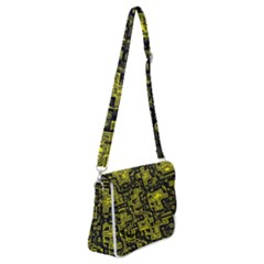 Background Graphic Beautiful Wallpaper Yellow Shoulder Bag With Back Zipper by Jancukart