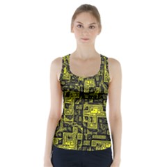 Background Graphic Beautiful Wallpaper Yellow Racer Back Sports Top