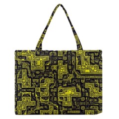 Background Graphic Beautiful Wallpaper Yellow Zipper Medium Tote Bag