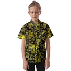 Background Graphic Beautiful Wallpaper Yellow Kids  Short Sleeve Shirt