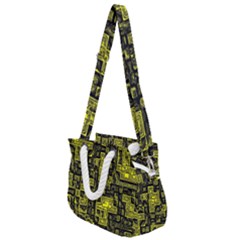 Background Graphic Beautiful Wallpaper Yellow Rope Handles Shoulder Strap Bag by Jancukart