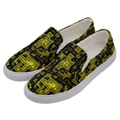 Background Graphic Beautiful Wallpaper Yellow Men s Canvas Slip Ons