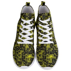 Background Graphic Beautiful Wallpaper Yellow Men s Lightweight High Top Sneakers