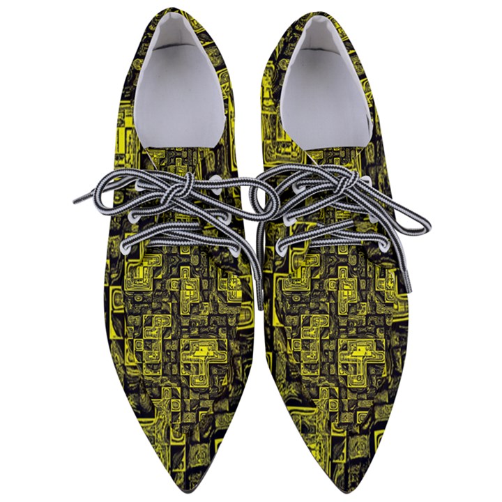 Background Graphic Beautiful Wallpaper Yellow Pointed Oxford Shoes