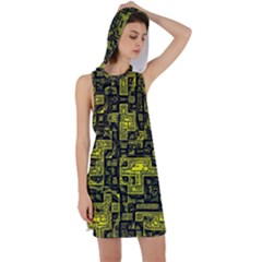 Background Graphic Beautiful Wallpaper Yellow Racer Back Hoodie Dress by Jancukart