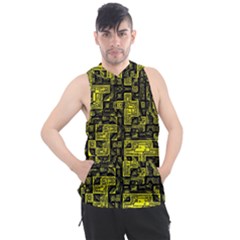 Background Graphic Beautiful Wallpaper Yellow Men s Sleeveless Hoodie