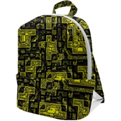 Background Graphic Beautiful Wallpaper Yellow Zip Up Backpack by Jancukart