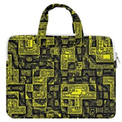 Background Graphic Beautiful Wallpaper Yellow Macbook Pro 13  Double Pocket Laptop Bag by Jancukart