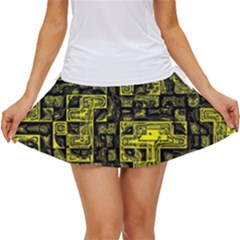 Background Graphic Beautiful Wallpaper Yellow Women s Skort