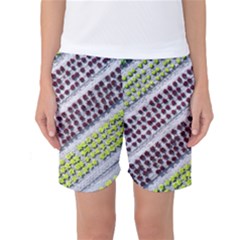 Field Agriculture Farm Stripes Diagonal Pattern Women s Basketball Shorts by Jancukart