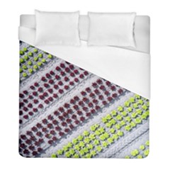 Field Agriculture Farm Stripes Diagonal Pattern Duvet Cover (full/ Double Size) by Jancukart