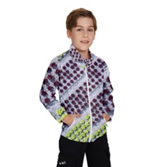 Field Agriculture Farm Stripes Diagonal Pattern Kids  Windbreaker by Jancukart