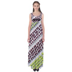 Field Agriculture Farm Stripes Diagonal Pattern Empire Waist Maxi Dress