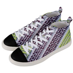 Field Agriculture Farm Stripes Diagonal Pattern Men s Mid-top Canvas Sneakers