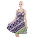 Field Agriculture Farm Stripes Diagonal Pattern Halter Party Swing Dress  View1